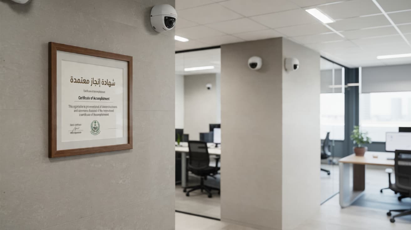 تنفيذ Hamah smart tech لتركيب أنظمة أمنية وكاميرات مراقبة للشركات في الرياض